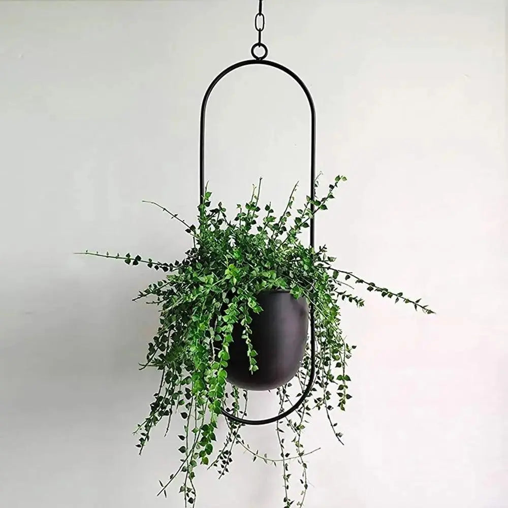 Hanging Metal Planter Chain & Drainage Holes