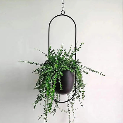 Hanging Metal Planter Chain & Drainage Holes