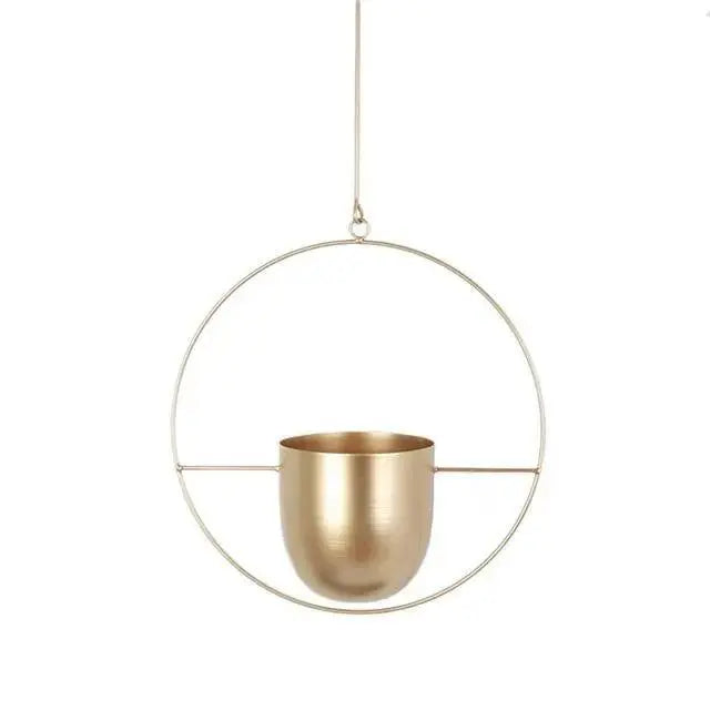 Hanging Metal Planter Chain & Drainage Holes