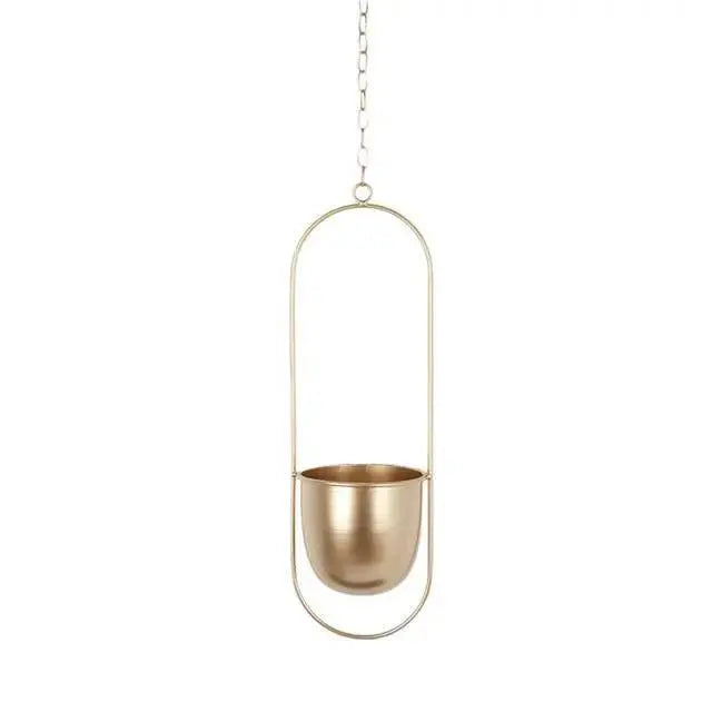 Hanging Metal Planter Chain & Drainage Holes