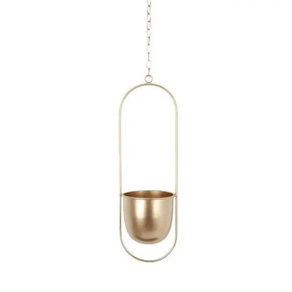 Hanging Metal Planter Chain & Drainage Holes