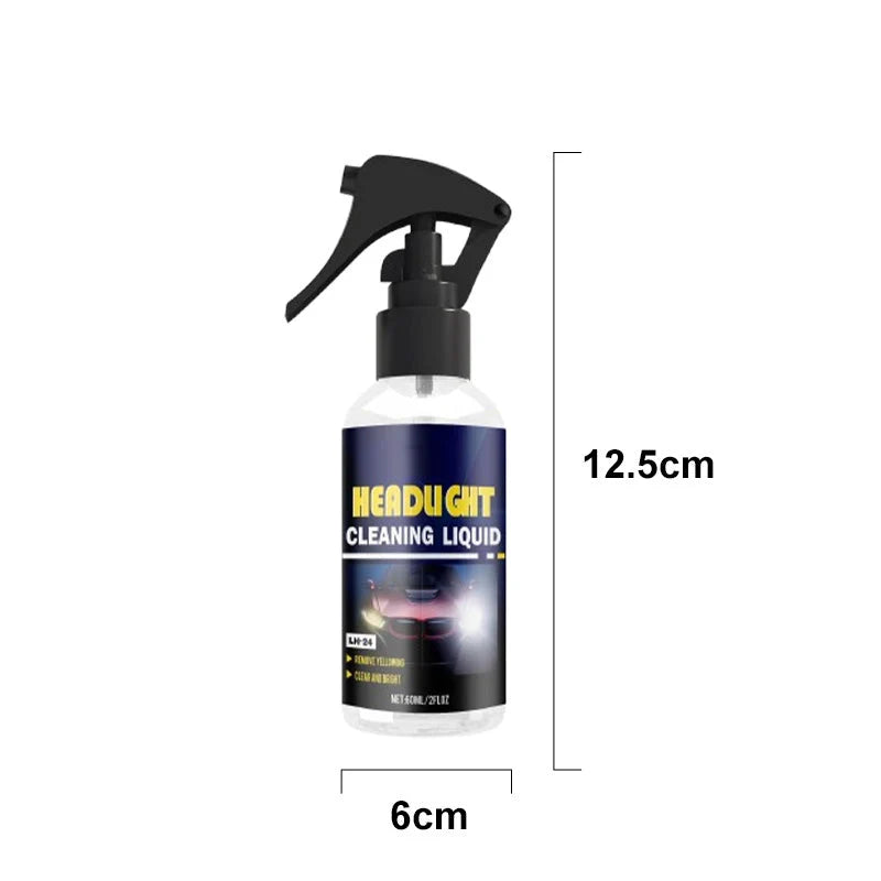 Headlight Cleaner Removes Haze & Yellowing UV Protective Sealant