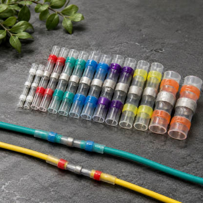Heat-Shrink Solder Connectors Copper Core & Waterproof