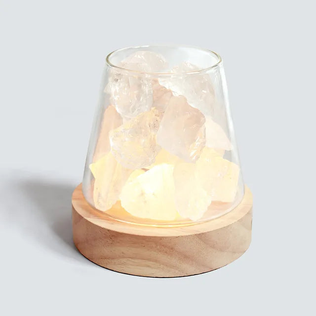 Himalayan Salt Lamp Integrated Diffuser Rechargeable LED Night Light