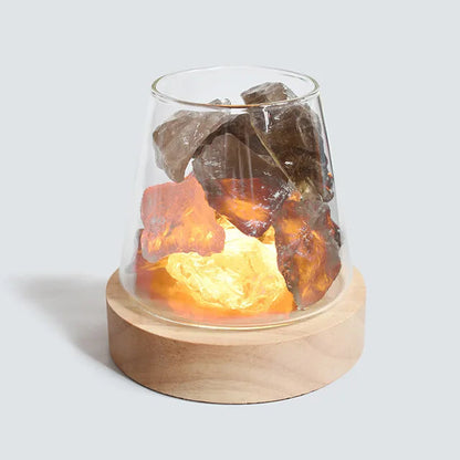 Himalayan Salt Lamp Integrated Diffuser Rechargeable LED Night Light