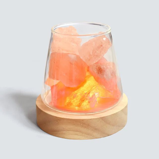 Himalayan Salt Lamp Integrated Diffuser Rechargeable LED Night Light
