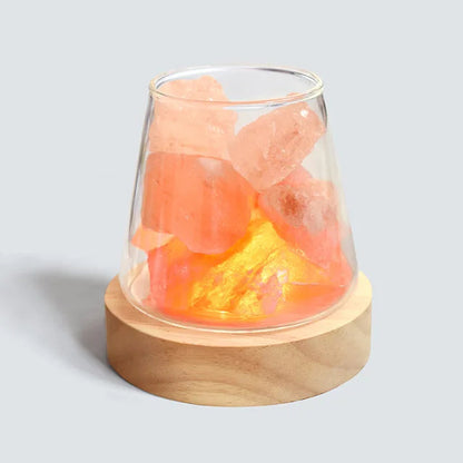 Himalayan Salt Lamp Integrated Diffuser Rechargeable LED Night Light