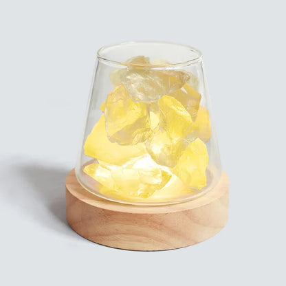 Himalayan Salt Lamp Integrated Diffuser Rechargeable LED Night Light