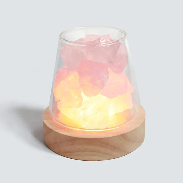 Himalayan Salt Lamp Integrated Diffuser Rechargeable LED Night Light