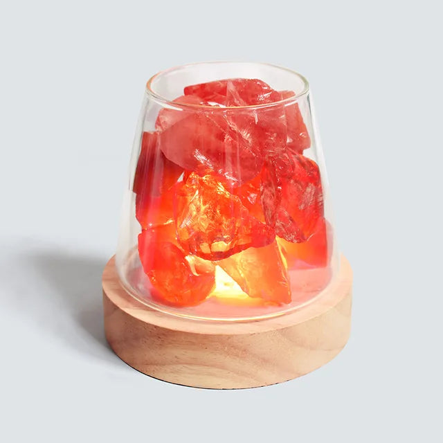 Himalayan Salt Lamp Integrated Diffuser Rechargeable LED Night Light