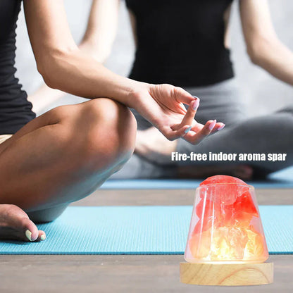 Himalayan Salt Lamp Integrated Diffuser Rechargeable LED Night Light