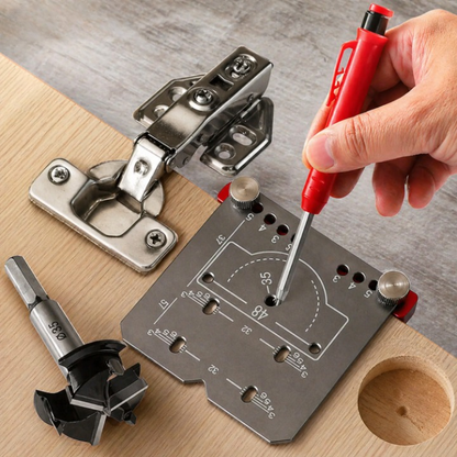 Hinge Drilling Template Adjustable Aluminum Precision Clamp