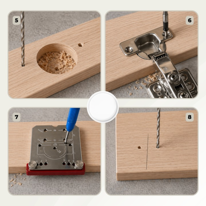 Hinge Drilling Template Adjustable Aluminum Precision Clamp