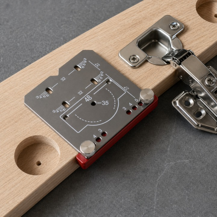 Hinge Drilling Template Adjustable Aluminum Precision Clamp