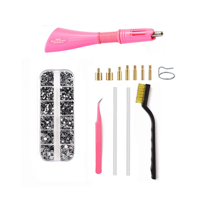 Hotfix Applicator Kit Fast-Heating 7 Tips Stand & Tweezers