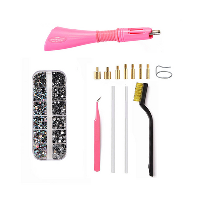 Hotfix Applicator Kit Fast-Heating 7 Tips Stand & Tweezers