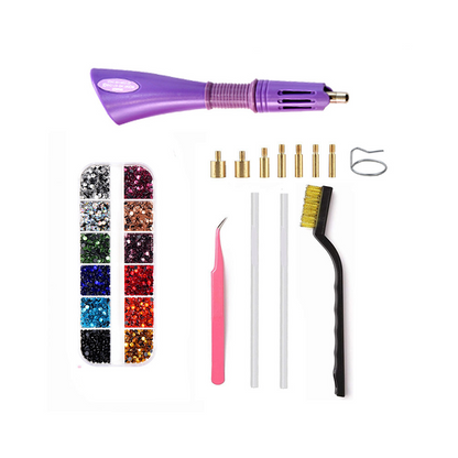 Hotfix Applicator Kit Fast-Heating 7 Tips Stand & Tweezers