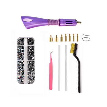 Hotfix Applicator Kit Fast-Heating 7 Tips Stand & Tweezers