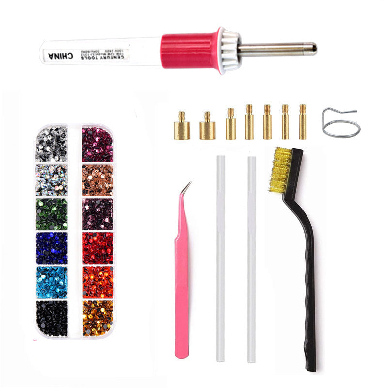 Hotfix Applicator Kit Fast-Heating 7 Tips Stand & Tweezers