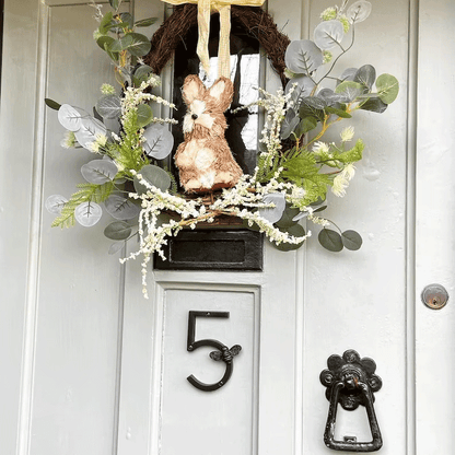 House Number Sign Handcrafted Bee Weather-Resistant Metal Screw-Mount