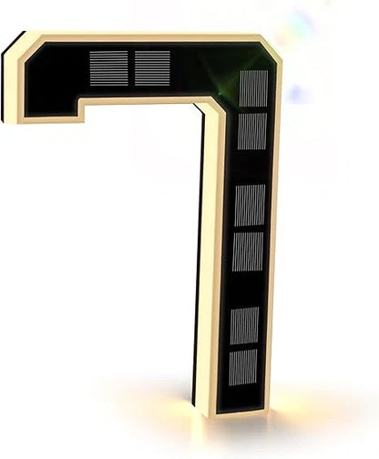 House Number Sign Solar-Powered LED Weatherproof