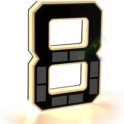 House Number Sign Solar-Powered LED Weatherproof