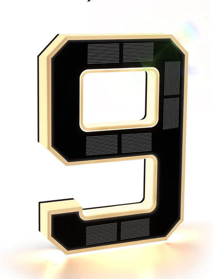 House Number Sign Solar-Powered LED Weatherproof
