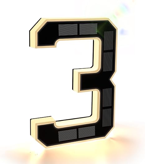 House Number Sign Solar-Powered LED Weatherproof