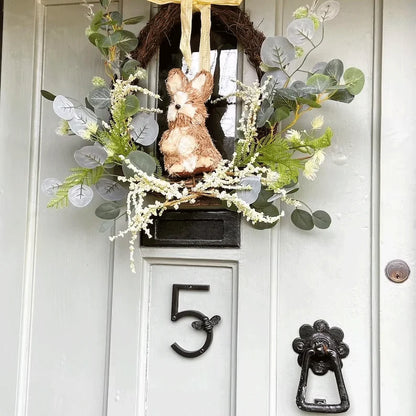 House Number Sign Weatherproof Metal Bee Motif 5 Inch