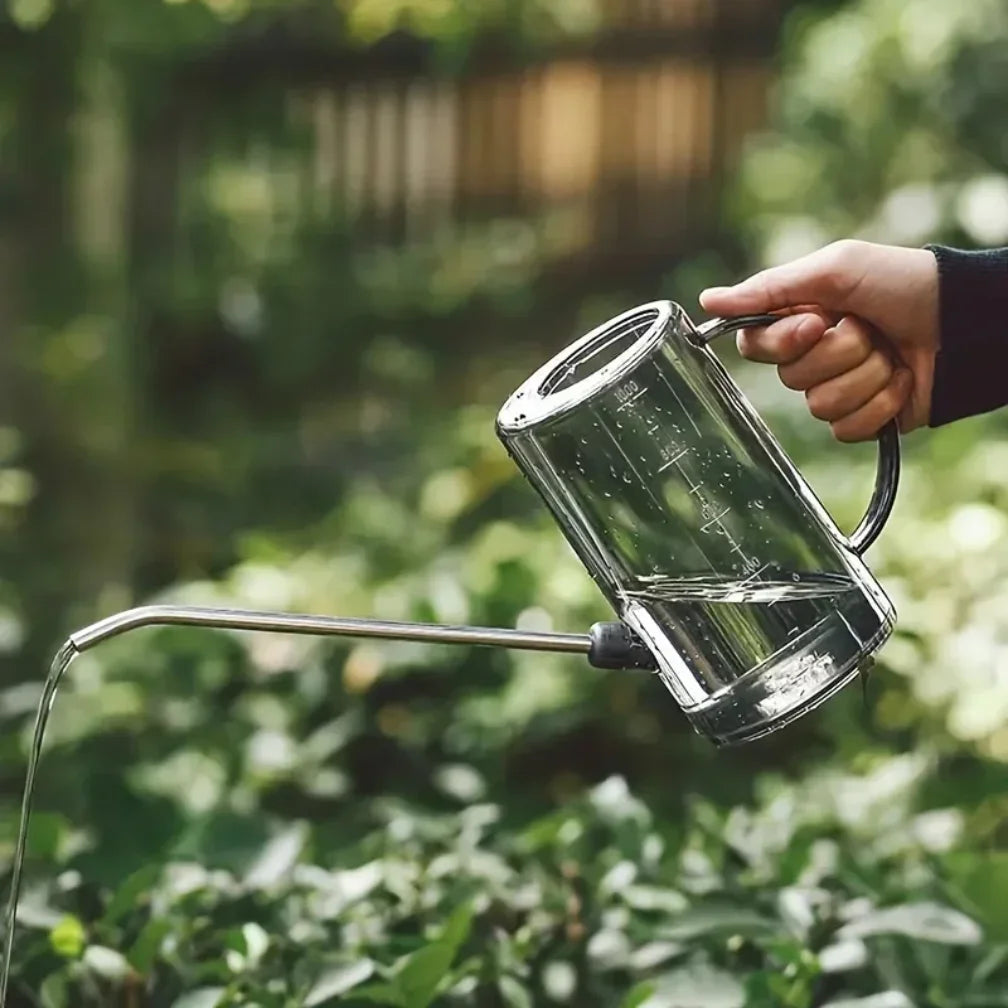 Houseplant Watering Can Long Metal Spout & Measurement Marks