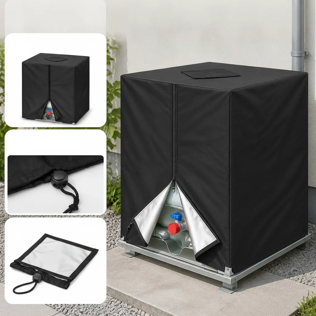 IBC Tank Cover 1000L UV-Reflective Drawstring Fit