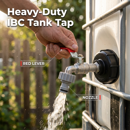 IBC Tank Faucet Brass Quick Connect & Flow Control