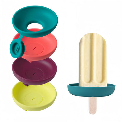 Ice Cream Holder Food-Grade Silicone Drip-Free Set of Four