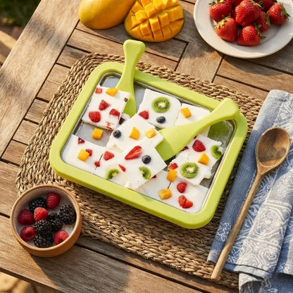 Ice Cream Roll Plate Freezable Stainless Steel No Electricity