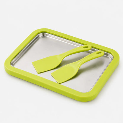 Ice Cream Roll Plate Freezable Stainless Steel No Electricity
