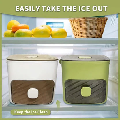 Ice Cube Maker One-Button Release Stackable Storage Box
