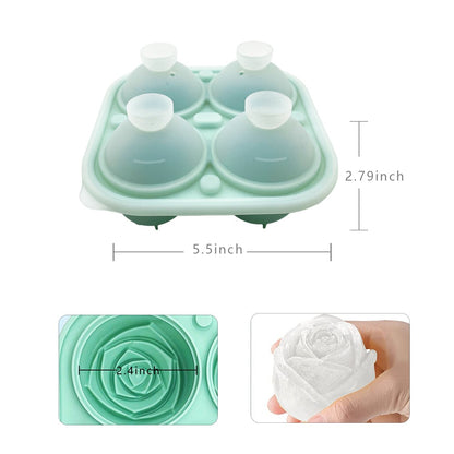 Ice Cube Mold Rose-Shaped Slow-Melting Silicone
