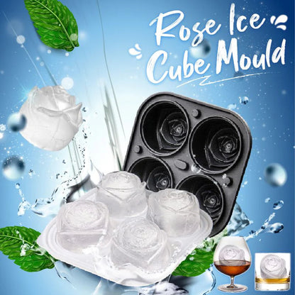 Ice Cube Mold Rose-Shaped Slow-Melting Silicone