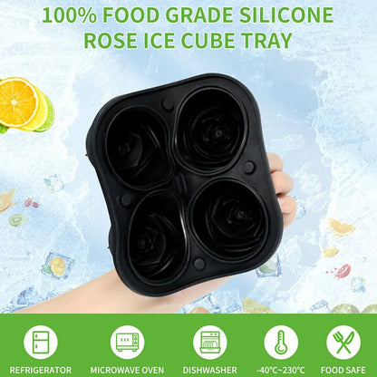 Ice Cube Mold Rose-Shaped Slow-Melting Silicone