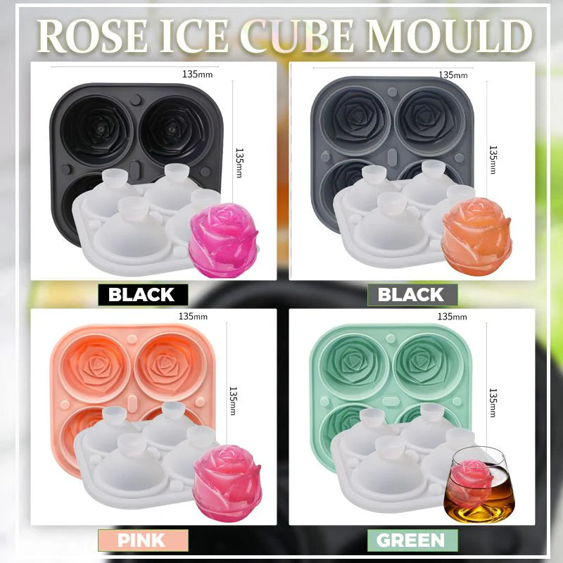Ice Cube Mold Rose-Shaped Slow-Melting Silicone