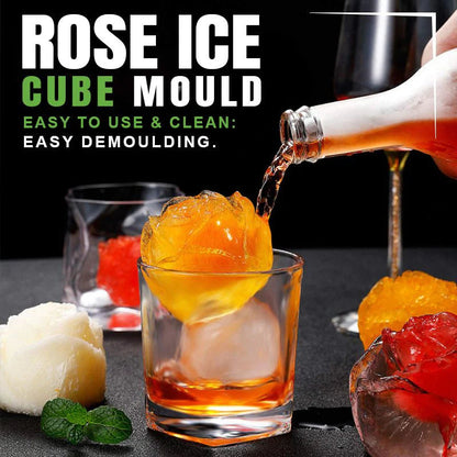 Ice Cube Mold Rose-Shaped Slow-Melting Silicone