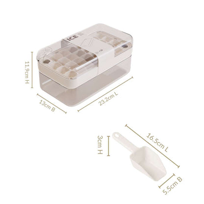 Ice Cube Tray One-Press Release With Scoop & Container