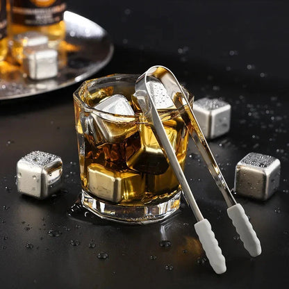 Ice Cubes Stainless Steel No Dilution Set of 8