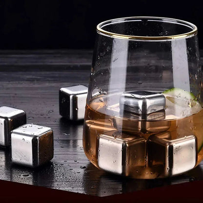 Ice Cubes Stainless Steel No Dilution Set of 8