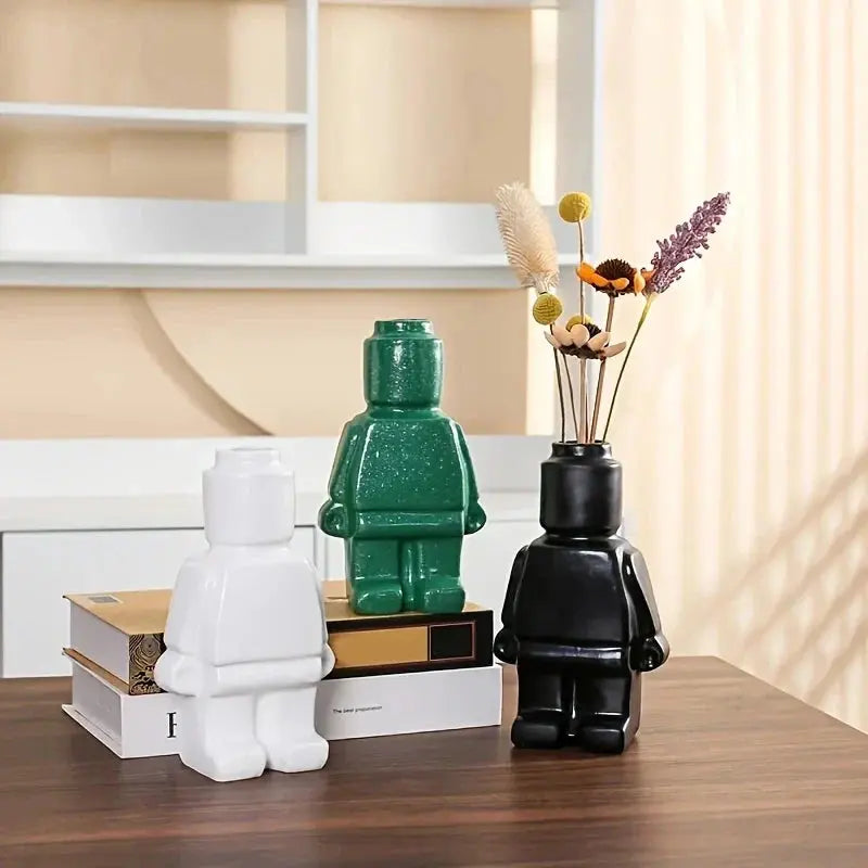 Indoor Flowerpot Block-Style Resin Minimalist