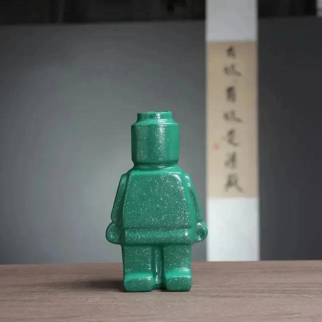 Indoor Flowerpot Block-Style Resin Minimalist