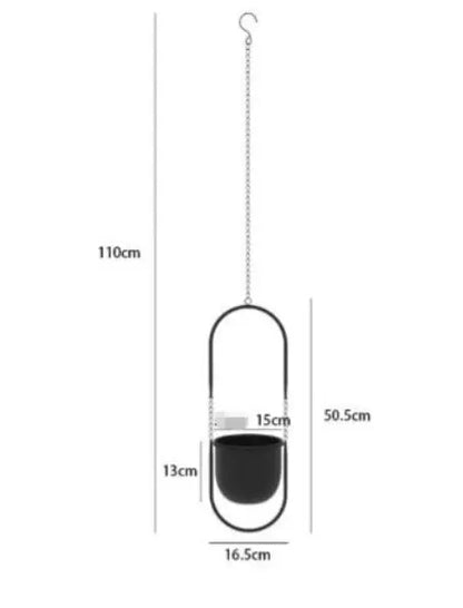Indoor Hanging Planter Iron Space-Saving 20-25cm