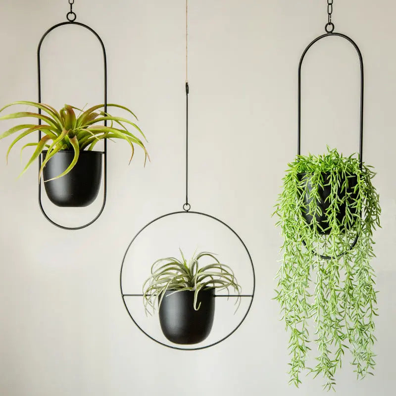 Indoor Hanging Planter Iron Space-Saving 20-25cm