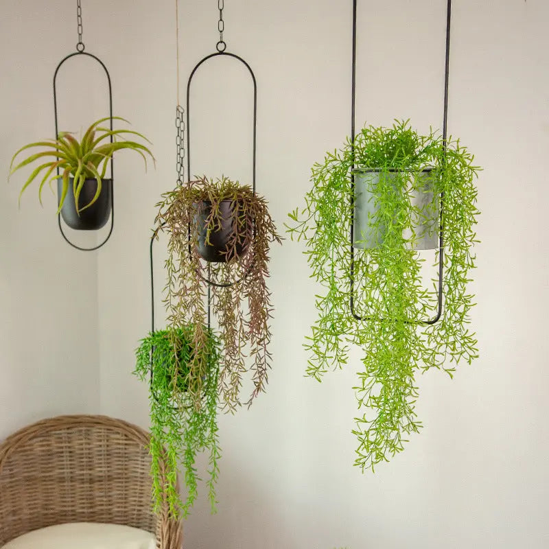 Indoor Hanging Planter Iron Space-Saving 20-25cm