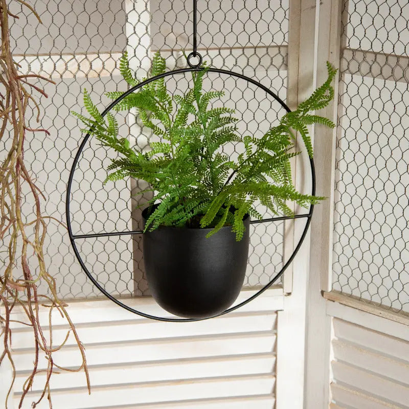 Indoor Hanging Planter Iron Space-Saving 20-25cm